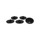 Plastic Buttons, Dome Black - 100g